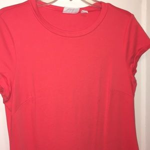 Coral tee shirt dress